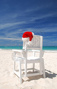 热带热带圣诞 宁静 水 圣诞老人 地平线 椅子 夏天图片