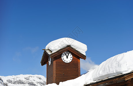 山区滑雪度假胜山地 场景 酒店 覆盖 小木屋 顶峰 首脑图片