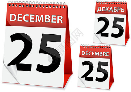 图标日历 圣诞 英语 新年 季节 季节性的 数字 祝贺背景图片