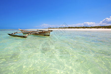 桑给巴尔海滩 海洋 坦桑尼亚 绿松石色 旅行 异国情调 宁静 美丽的图片
