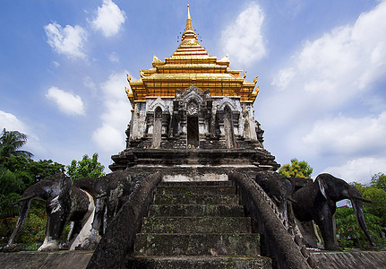 古老的寺庙 泰国清迈的寺庙 旅行 佛教 自然 美丽的图片