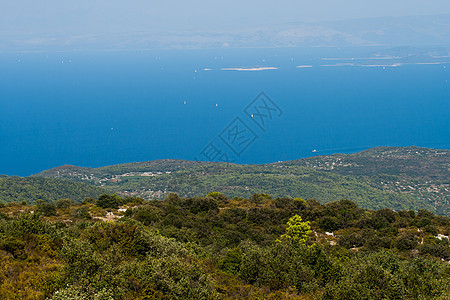 一个风景海湾 海岸 蓝色的 旅游 天堂 假期 可见 水图片