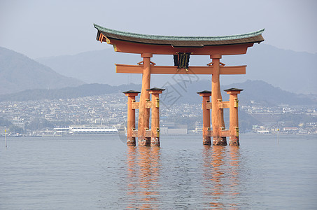 土岛神社 日落 日本 海 海洋 门 纪念碑 美丽 日本人图片