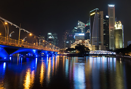 夜间照亮的天线 亚洲 城市景观 商业 晚上 高的 海 户外图片