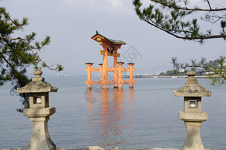 土岛神社 历史性 严岛 托里 旅行 美丽的 神道 石头图片