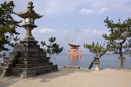 土岛神社 美丽的 建筑学 水 美丽 牌坊 海洋 神道图片