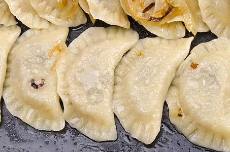 传统的圣诞前夕 波兰皮耶罗吉 Pierogi 新鲜的 食物图片