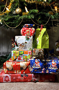 圣诞礼物 美丽的 包装 纸 时间 装饰风格 包图片