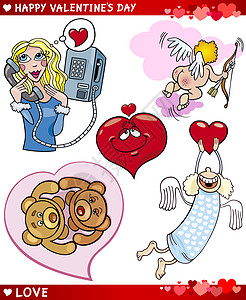 情人节卡通插图爱情集 快乐 问候语 幽默 男生图片