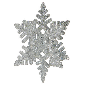 塑料银色雪花 星星 冰 装饰品 人造的 火花 水晶图片