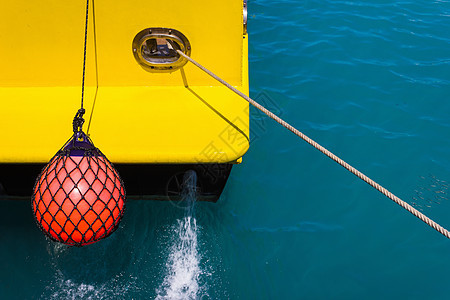 部分装有红浮标的渔船 科苏梅尔 加勒比 指导 旅游 球背景图片