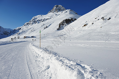 冬季山地降雪 场景 阿尔卑斯山 自然 高的 法国图片