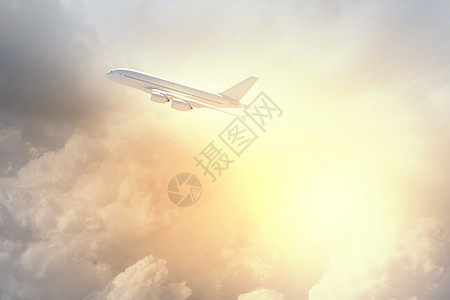 飞机在天空中的图像 地平线 喷射 座舱 自由 飞行 云图片