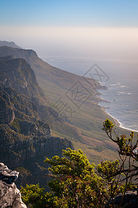 从高山到海洋海岸线的景象 岬 开普敦 南非 爬坡道图片