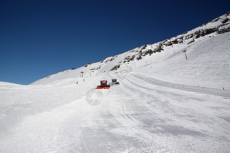 阳光明日滑雪斜坡的景象 挑战 阿尔卑斯山 冻结 地块 风景图片