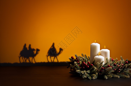 三个智士和蜡烛 金子 诞生 假期 季节 男人图片