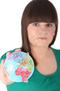 年轻女子手握着一个小球 戈德劳-Lea_140410图片