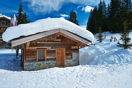 山区滑雪度假胜山地 岩石 高雪维尔 天空 村庄 蓝色的图片