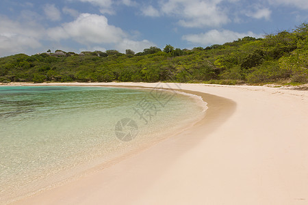 半月湾的桑迪热带沙滩图片