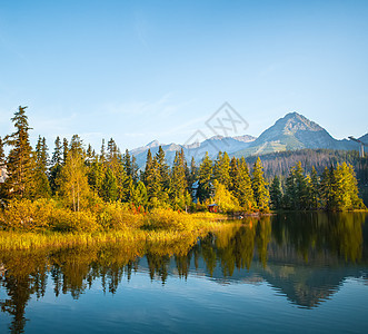 Tatra高塔特拉山区湖 山脉 夏天 环境 斯洛伐克图片
