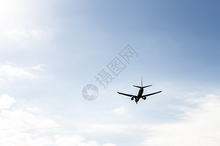 蓝天飞行的飞机 衬垫 运输 高的 自由 安详 航空 机器图片