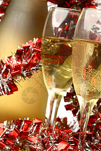 新年贺卡卡 嘶嘶声 快乐的 气泡 金的 奢华 液体 金子 水晶图片