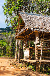 位于泰国普吉的丛林中小屋内 平房 气候 稻草图片