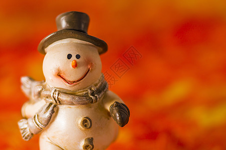 红背景的快乐雪人 红色的 幸福 十二月 传统的 手套 乐趣背景图片