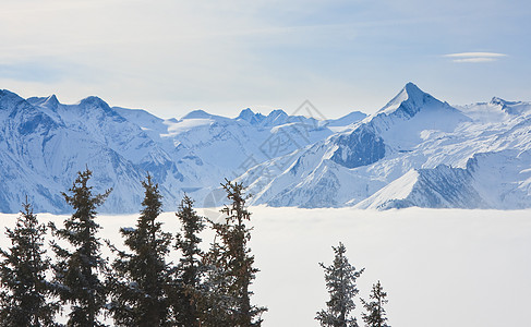 雪下的山丘 滑雪度假胜地Zell am图片