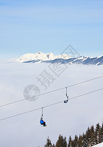 滑雪度假胜地Zell am 奥地利 天空 运输 旅游图片