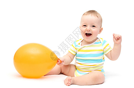 带着气球快乐的宝宝图片
