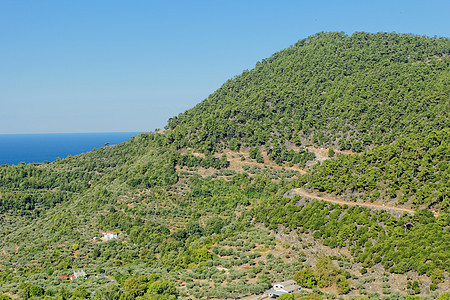 古希腊 混凝土的岩石海滩 爬坡道 风景 荒野 国家的图片