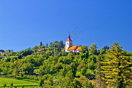 萨格勒布绿区山丘教堂图片