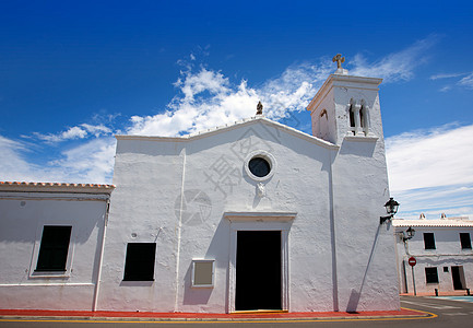巴利阿里群岛Menorca的Fornells白教堂图片