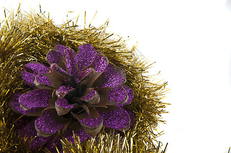 一个菠萝圣诞节装饰品背景图片