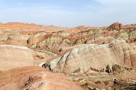 丹克夏地貌景观 砂岩 全景 丹霞 地质学 中国 风景优美的 精美的图片