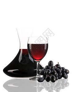 葡萄和红酒的成分 葡萄酒 透明的 玻璃器皿 酒精 饮料 醒酒器图片