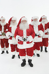 一群打扮成圣诞老人的男人图片