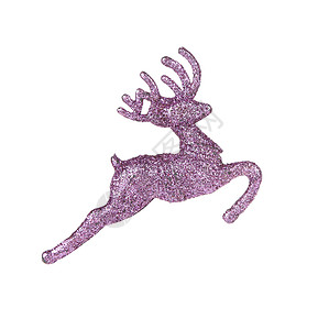 摘取驯鹿光滑的圣诞装饰品 假期 金子 冬天 闪图片