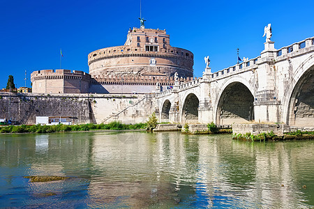 圣天使城堡 桑特 罗马的 艺术 意大利 旅游 台伯河 天空图片