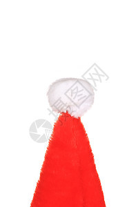 圣诞老人之冠红帽子 条款 圣诞节 喜悦 传统的 白色的图片