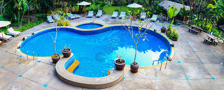 游泳池全景 泰国 图片