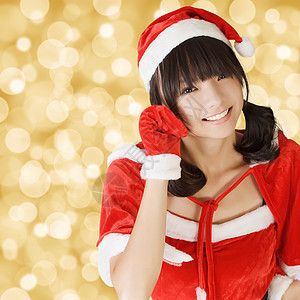 可爱的圣诞女孩快乐 女士 妖娆 数字 裙子 闪耀图片