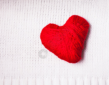 红线心 礼物 针线活 纺织品 天 爱 浪漫的 力的图片