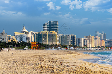 美国佛罗里达州迈阿密南面海滩h 夏天 苏欣 地平线图片
