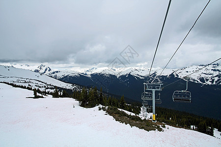 Whistler滑雪升空 白色的 乐趣 山脉 灰蒙蒙背景图片