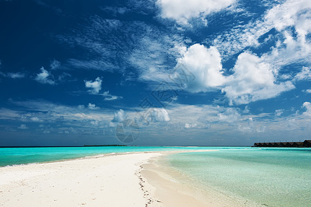 马尔代夫拥有沙滩的美丽海滩 假期 夏天 水 水晶图片