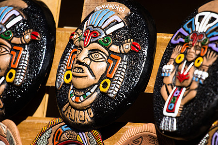 南美阿根廷的防伪面罩 假期 面具 木头 展示 旅行图片素材