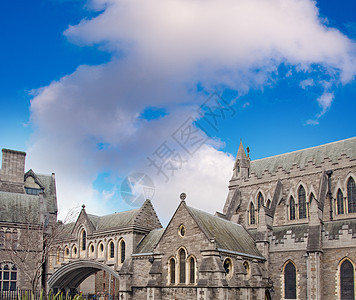 爱尔兰都柏林基督会教堂 冬天的爱尔兰都柏林图片
