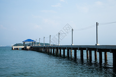 桥和宫殿 海岸 海景 木头 泰国 水 热带 码头 夏天图片